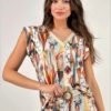 camiseta mujer manga corta estampada