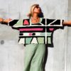 top mujer cuadrado estampado