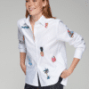 camisa mujer algodón estampada