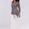 top mujer pliegue lateral