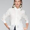 camisa blanca mujer bordada