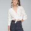camisa blanca mujer bordada