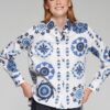 camisa mujer estampada verano