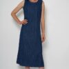 vestido mujer largo denim