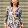 camisa mujer estampada flores