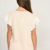 camiseta mujer con pliegue