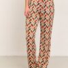 pantalón mujer estampado elástico