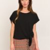 camiseta mujer lisa con nudo