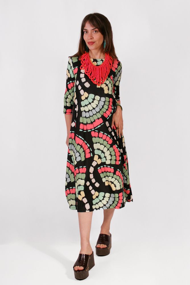 vestido mujer abanicos Parole Italy
