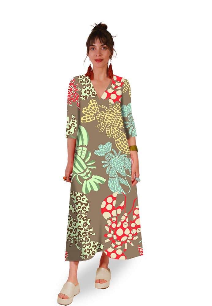 vestido con manga estampado Ariel Parole Italy