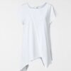 camiseta mujer asimétrica algodón