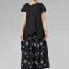camiseta mujer asimétrica algodón