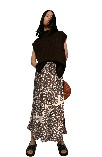 falda estampada Greca Parole Italy