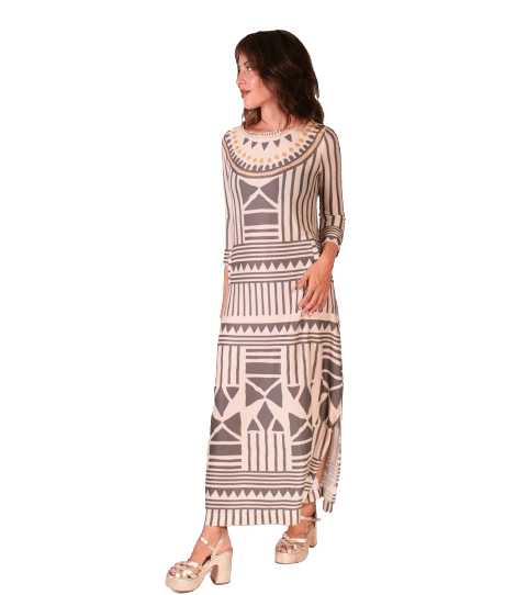 vestido estampado Minas Parole Italy
