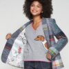 americana mujer estampada cuadros
