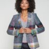 americana mujer estampada cuadros