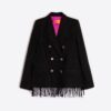 chaqueta mujer punto flecos vilagallo