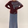 jersey mujer jacquard flecos