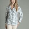 camisa mujer estampada manga