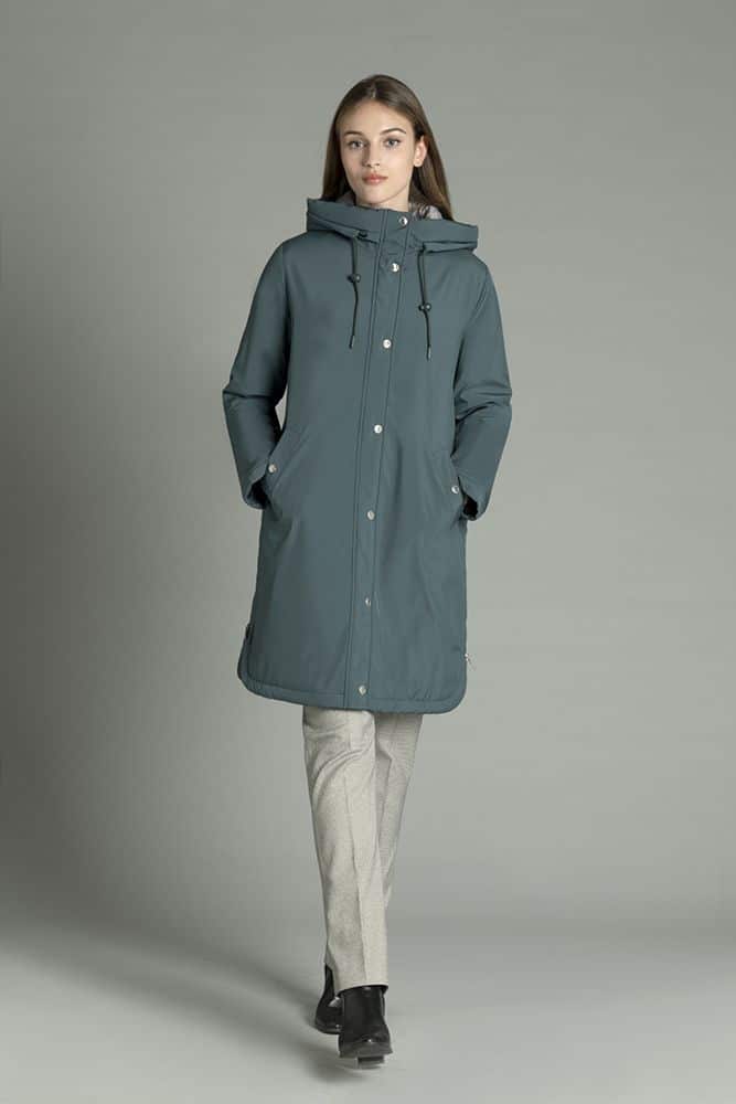 parka mujer guateada lisa