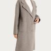 abrigo mujer largo vegan wool