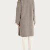 abrigo mujer largo vegan wool