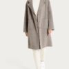 abrigo mujer largo vegan wool