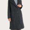 abrigo mujer largo vegan wool