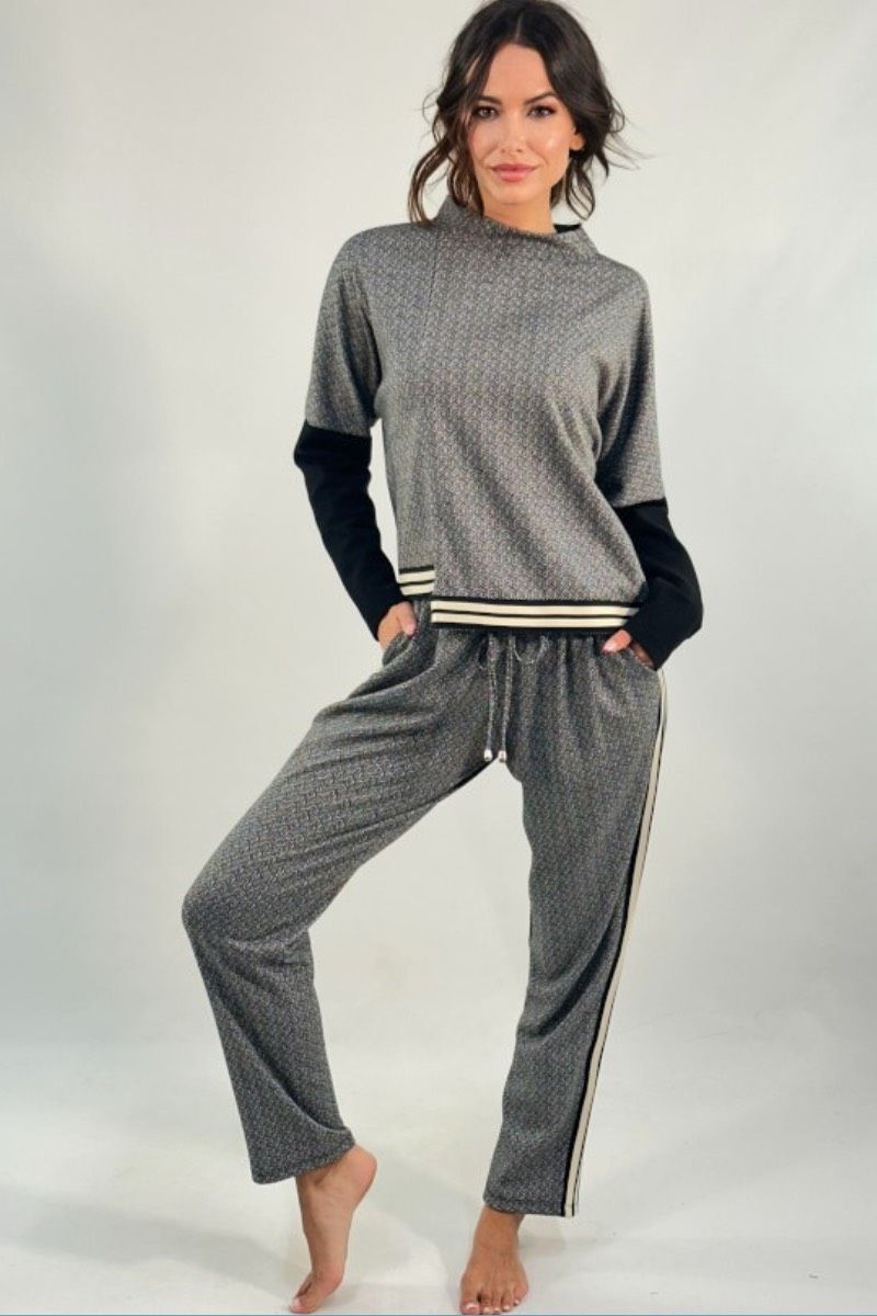 pantalón mujer estampado espiga