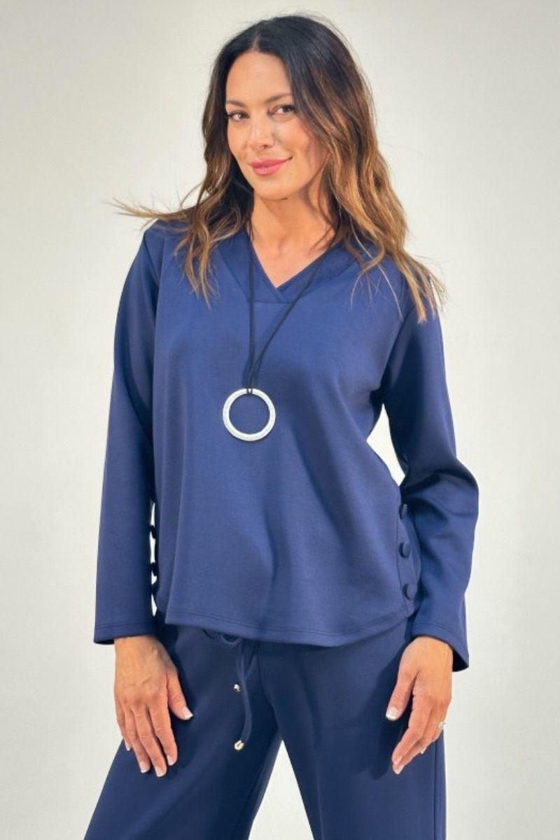 suéter mujer botones