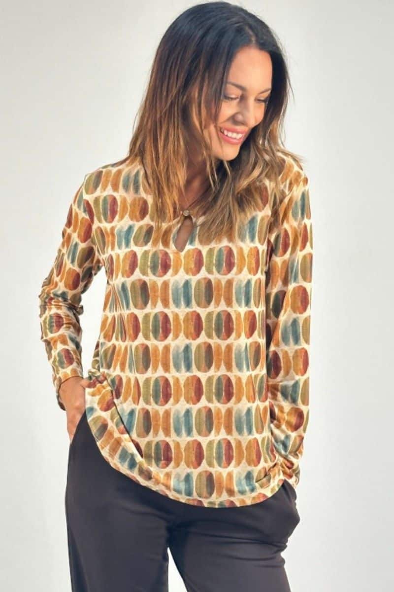 jersey mujer estampado óvalos