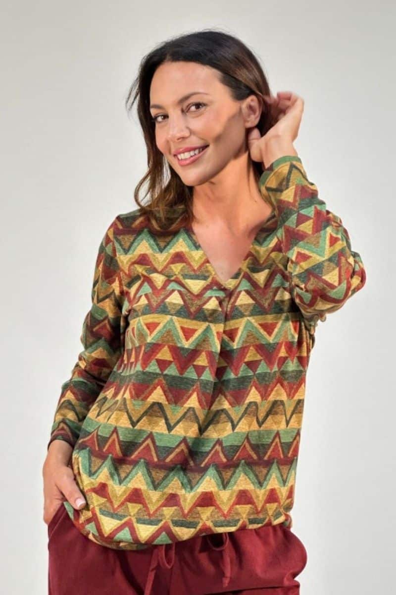 suéter mujer geométrico