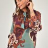blusa mujer lazo estampada