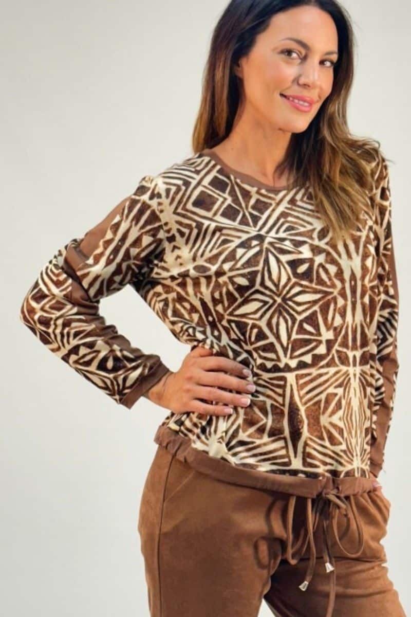 suéter cuello redondo