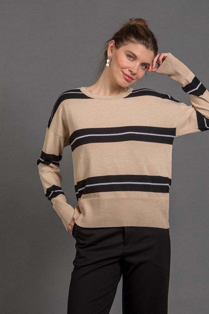 jersey mujer punto rayas