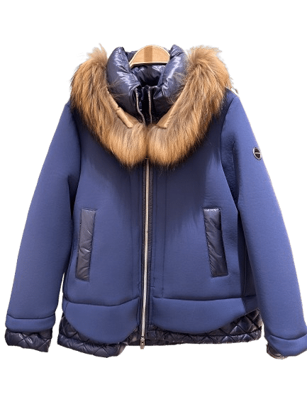 plumas mujer con cuello pelo natural