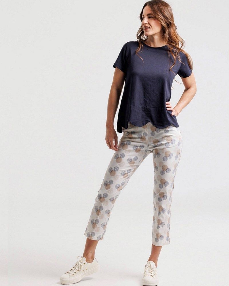 camiseta mujer cuello redondo