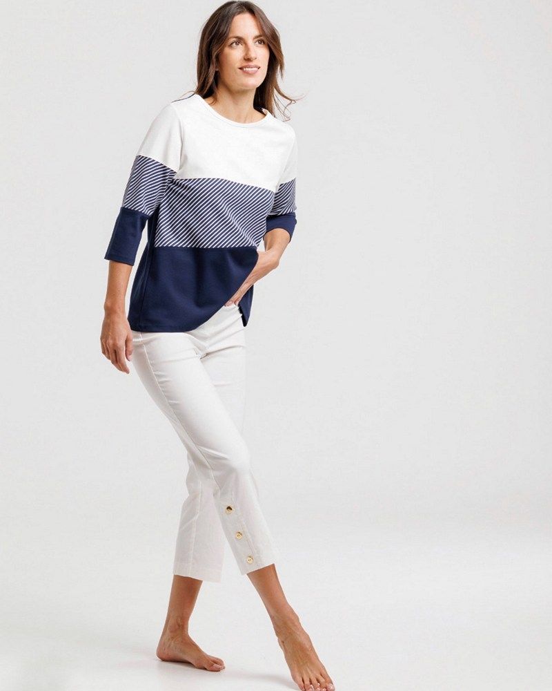 pantalón mujer botones en la pierna