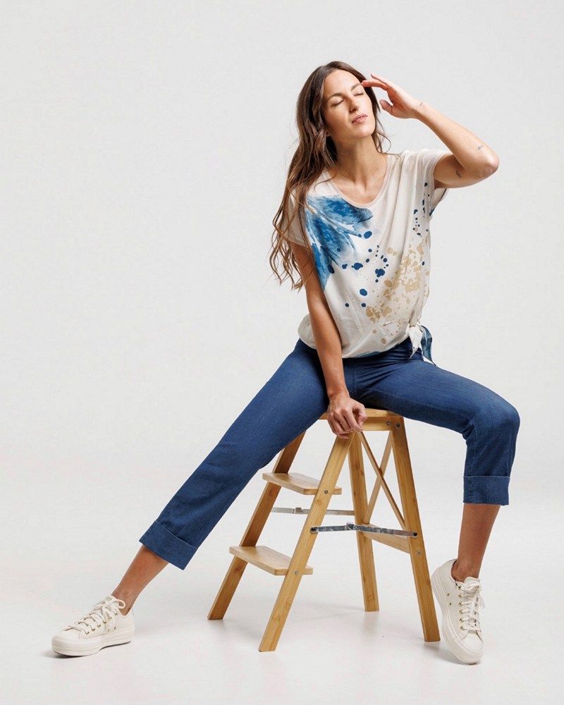 vaquero mujer fino cintura elástica