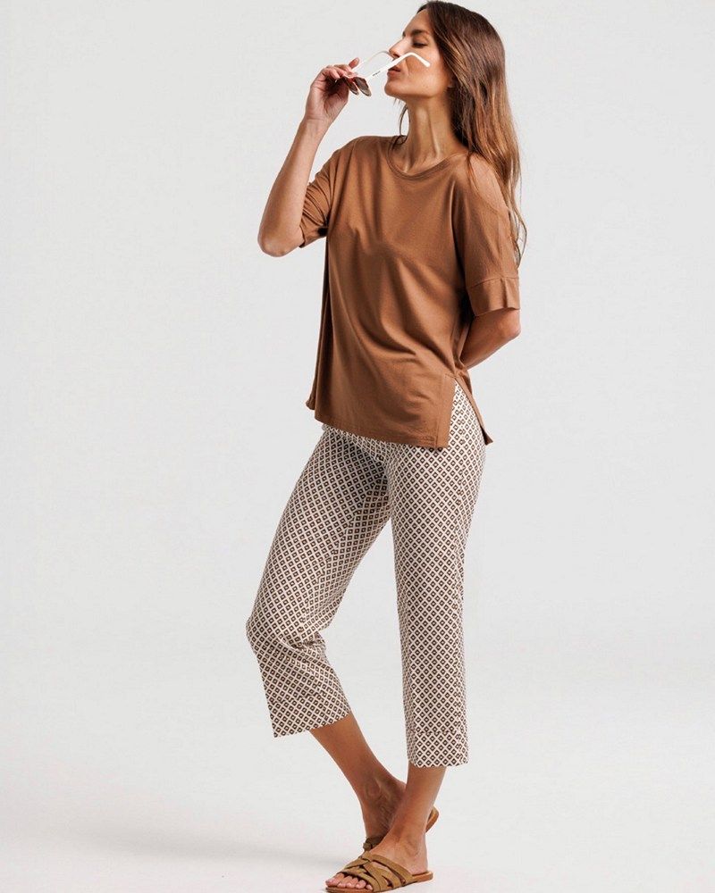 pantalón mujer estampado rombos