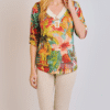top mujer estampado selva