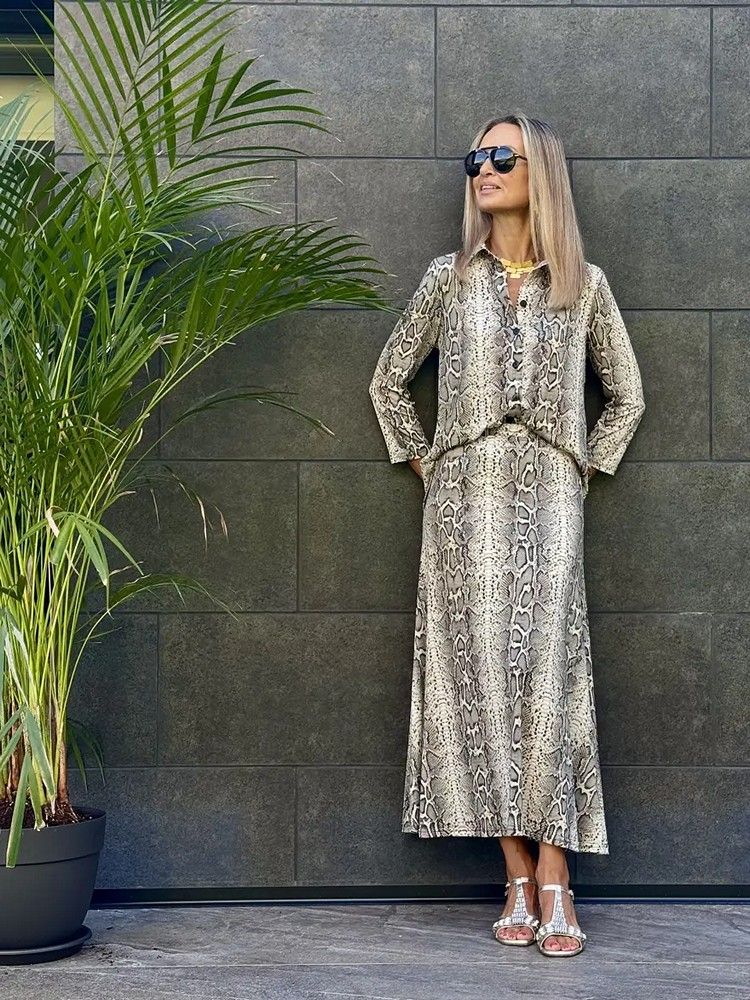 falda mujer estampada pitón