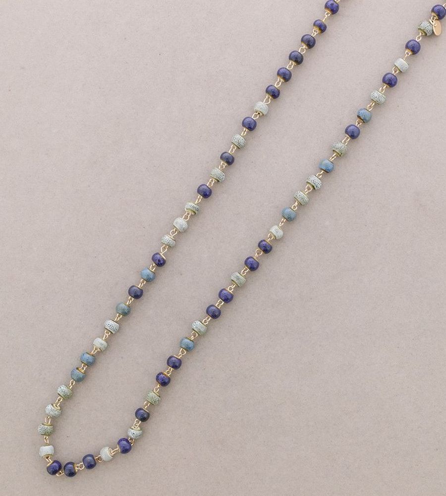 collar mujer largo bolas