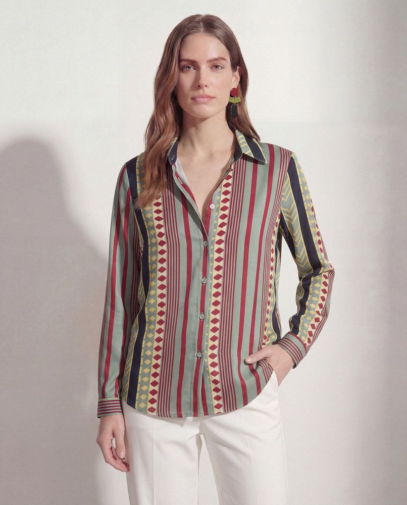 camisa mujer estampada Bambú Parole Italy