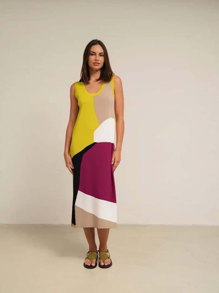 vestido mujer tirantes multicolor