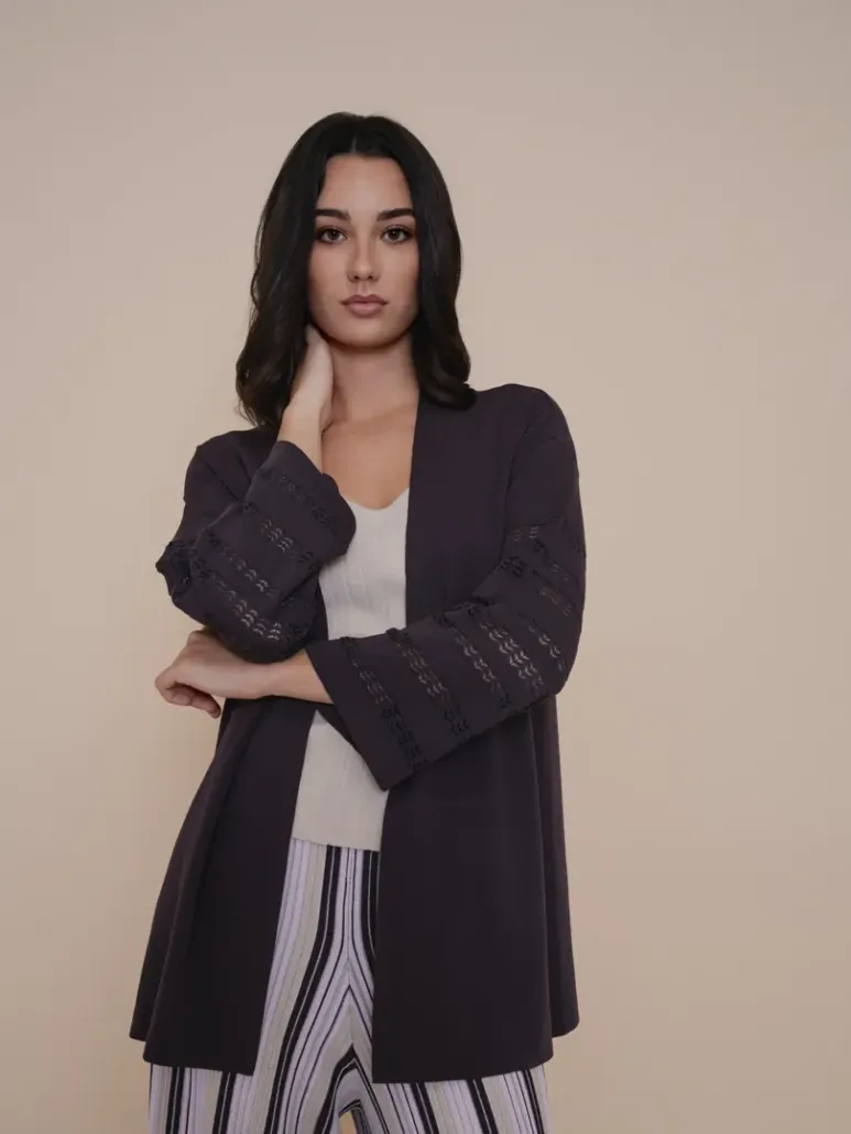 chaqueta mujer punto calada