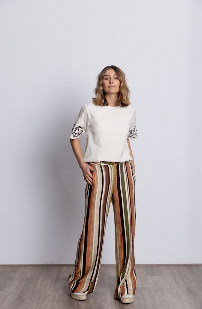 pantalón mujer rayas