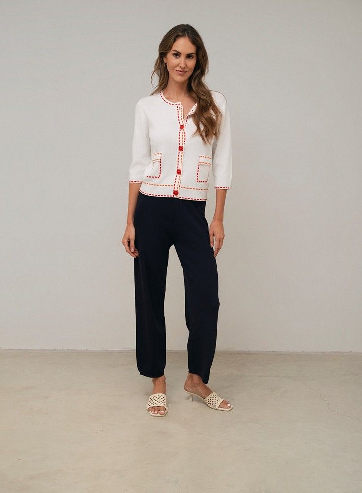 chaqueta mujer pespuntes punto