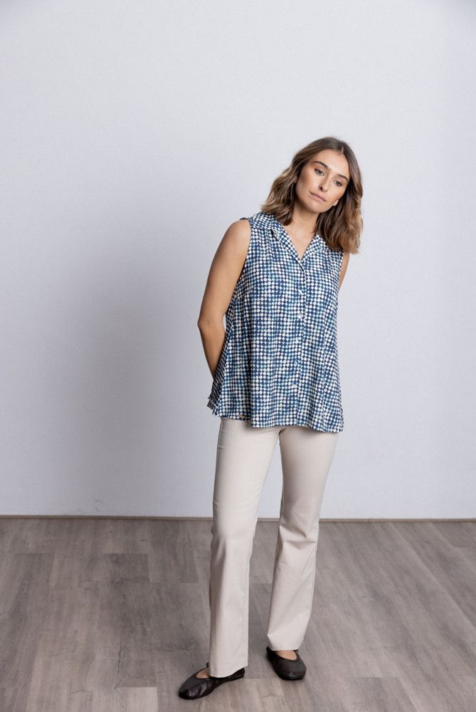 camisa mujer sin manga