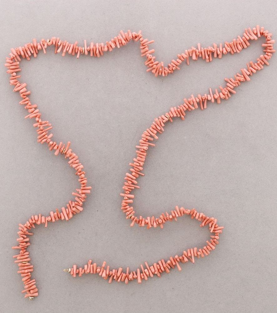 collar mujer largo corales